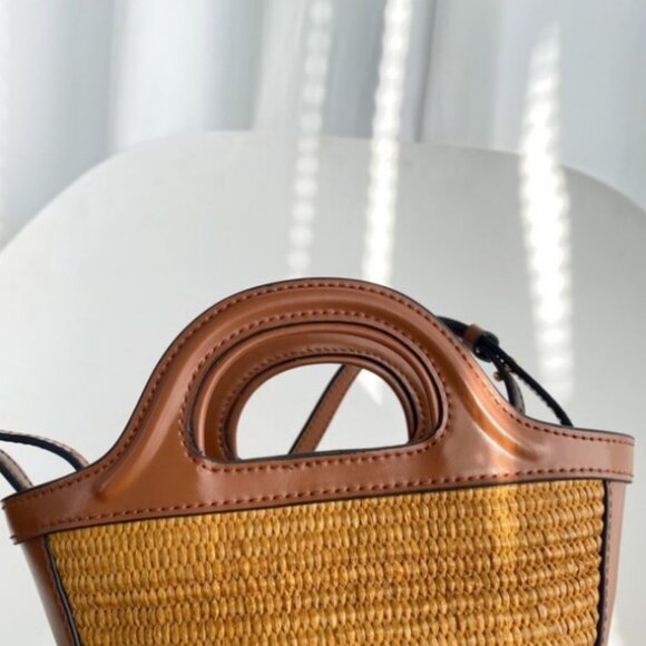 Marni Polished Straw Mini Handbag - Picture 6 of 8